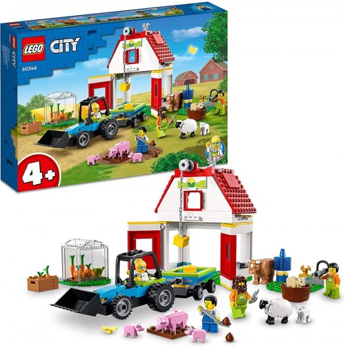 LEGO 60346 City il Fienile e Animali da Fattoria, Set con Trattore Giocattolo, Idea Regalo Educativa, Giochi per Bambini dai 4 Anni in su